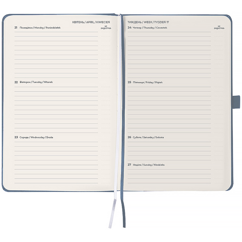 Еженедельник 2026 Partner Strong, 125*195мм, серый Axent - фото 1