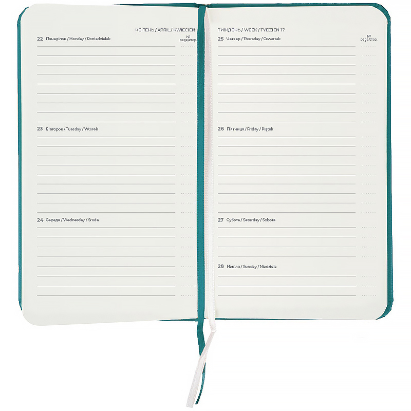 Щотижневик 2026 Pocket Strong, 90*150мм, лазурний Axent - фото 1