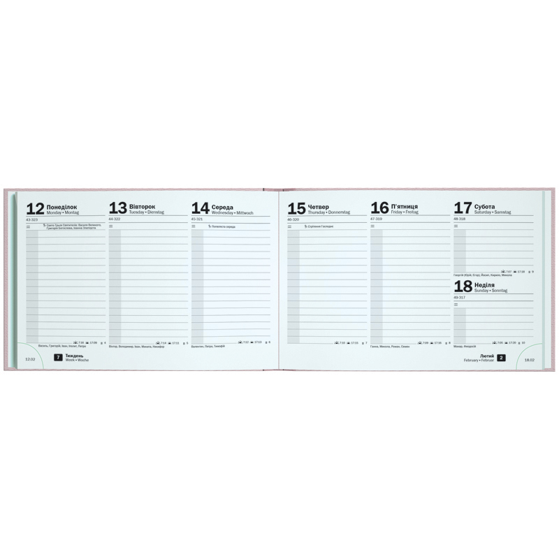 Еженедельник 2026 карманный Linesse, пудровый Brunnen - фото 1