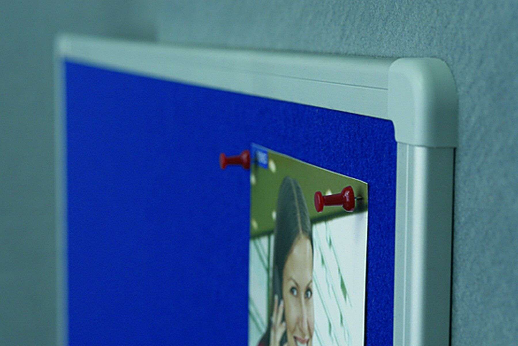 Доска текстильная ALU23 120*180см., алюминиевая рамка,  голуб. 2x3 - фото 1