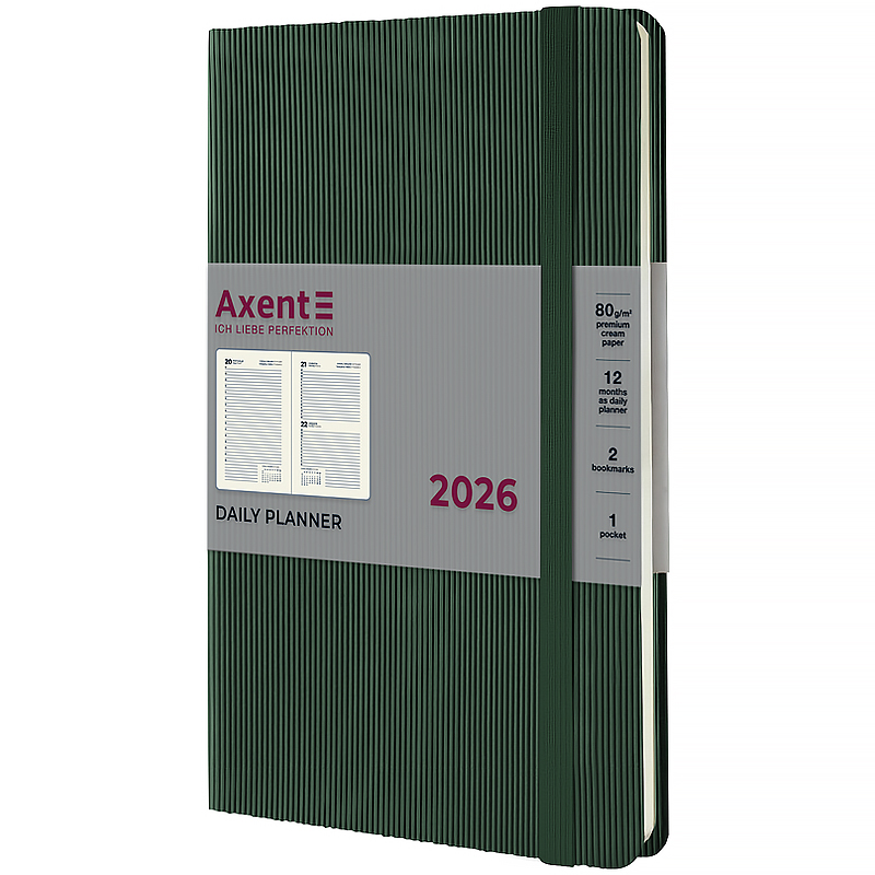 Щоденник 2026 Partner Lines, 145*210, темно-зелений Axent - фото 2