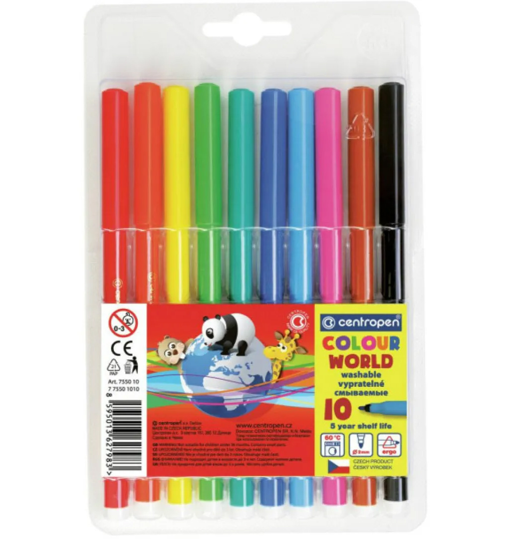 Фломастеры, 10цв., 7550, ассорт. Centropen - фото 2
