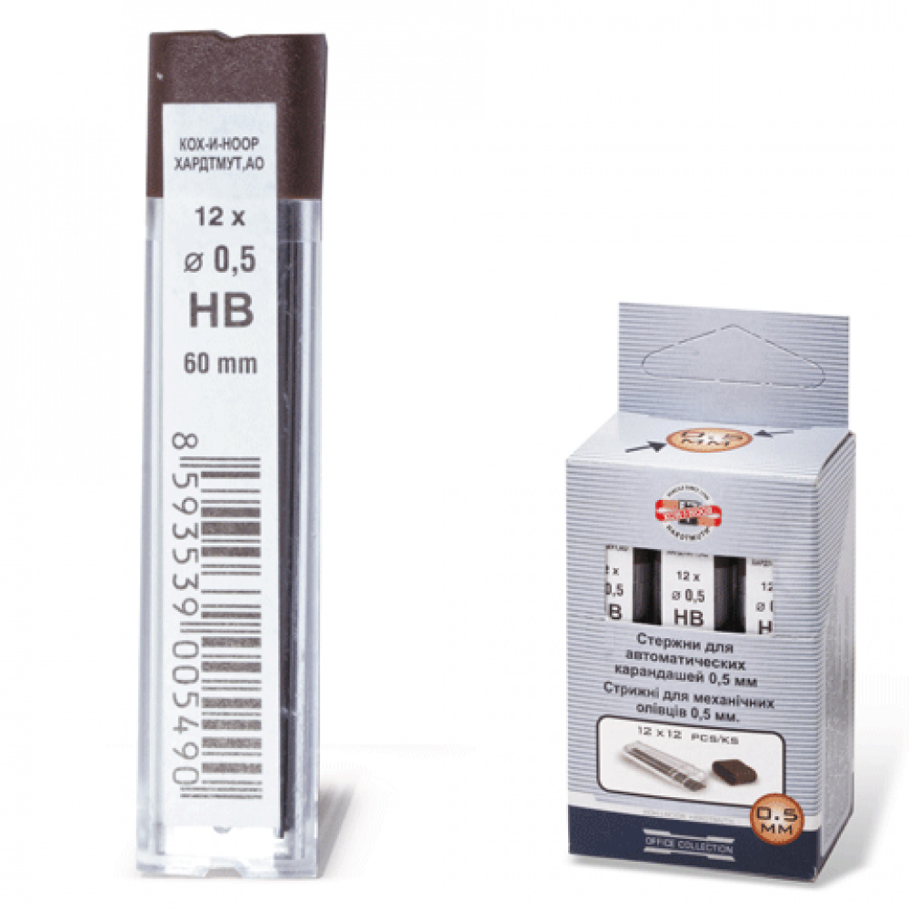 Грифелі для автом. олівця 0,5мм., HB, Bohemia Works Koh-i-noor - фото 5