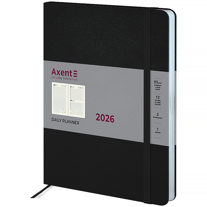 Щоденник 2026 Grand Strong, 195*255, чорний Axent - фото 2