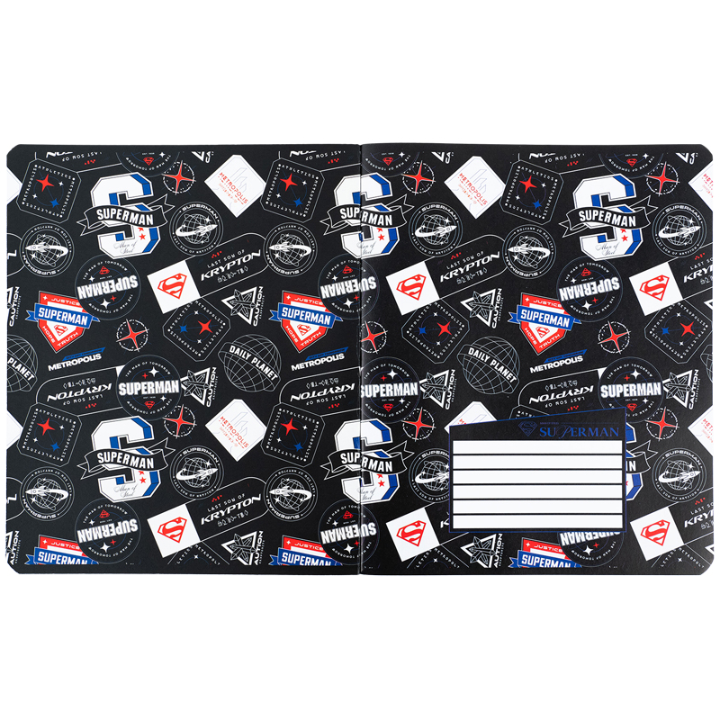 Тетрадь 48 лист., кл., гибр. лак + УФ лак, DC Comics (DC24-259) Kite - фото 21