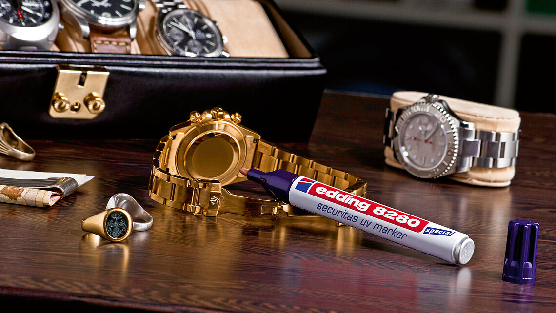 Маркер для ультрафиолетовых лучей  8280, круглое острие 1,5-3мм. Edding - фото 5