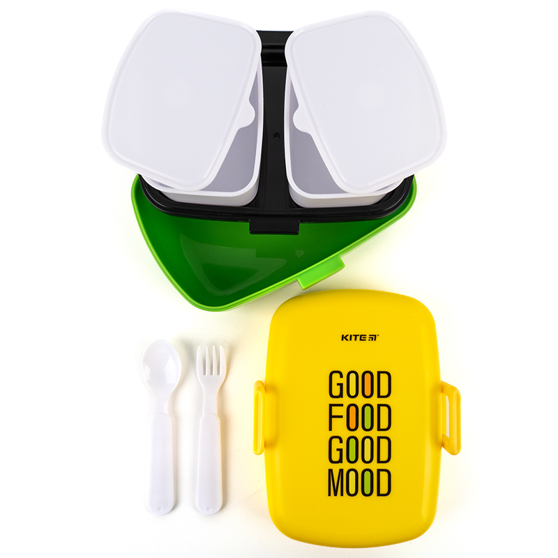 Ланчбокс с наполнением 1150 мл, желтый Kite - фото 4