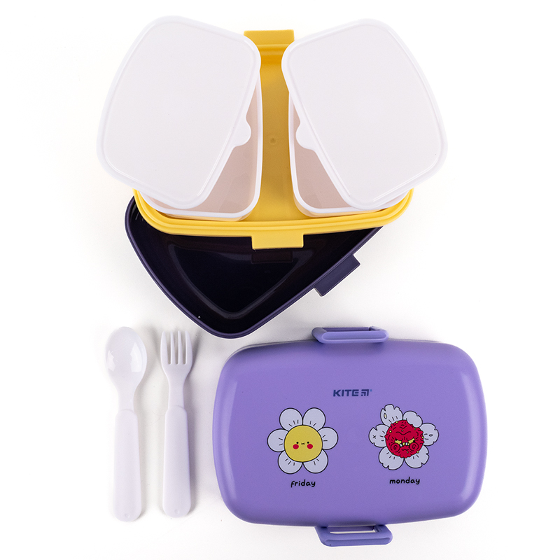 Ланчбокс с наполнением 1150 мл, фиолетовый Kite - фото 4