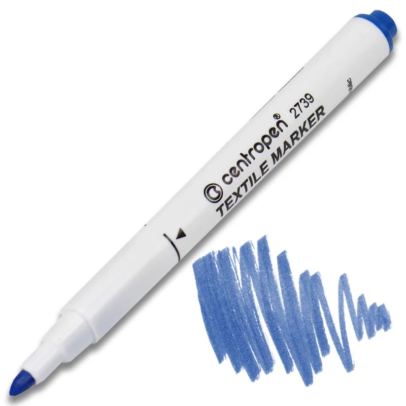 Маркер для тканини 2739, круглий наконечник 2мм., син. Centropen - фото 4