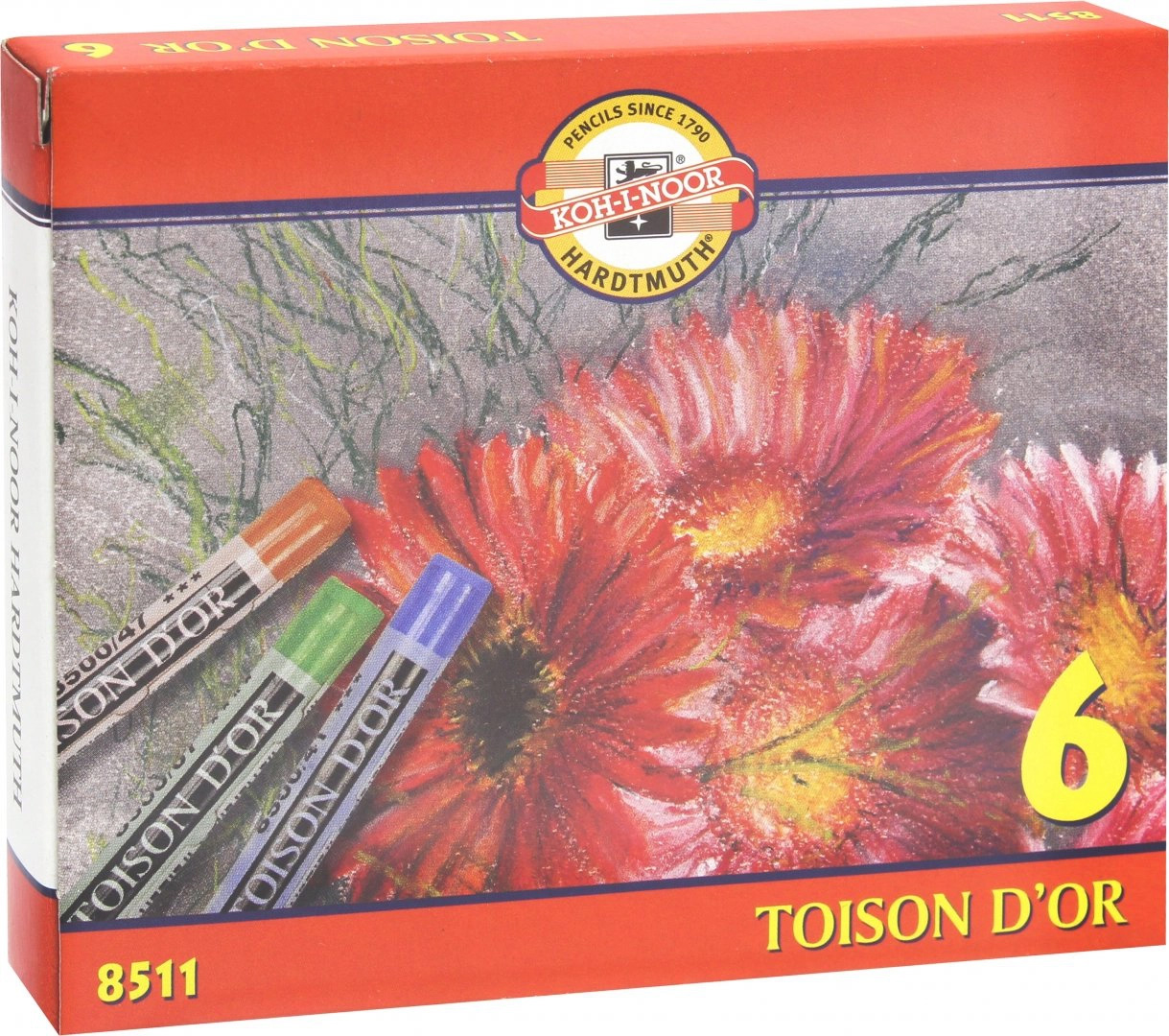 Пастель суха 6 кольорів, TOISON D'OR 8511 Koh-i-noor - фото 4