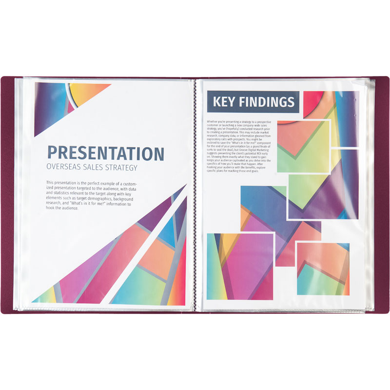 Папка на 60 файлів, бордо Axent - фото 4