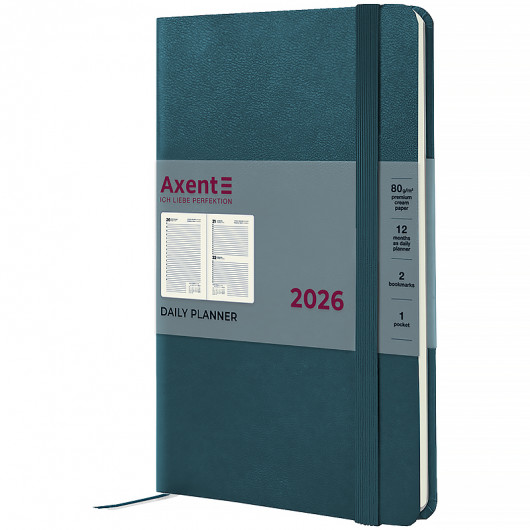 Ежедневник 2026 Partner Strong, 145*210, малахитовый Axent - фото 2