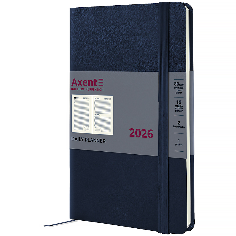 Щоденник 2026 Partner Strong, 145*210, синій Axent - фото 2