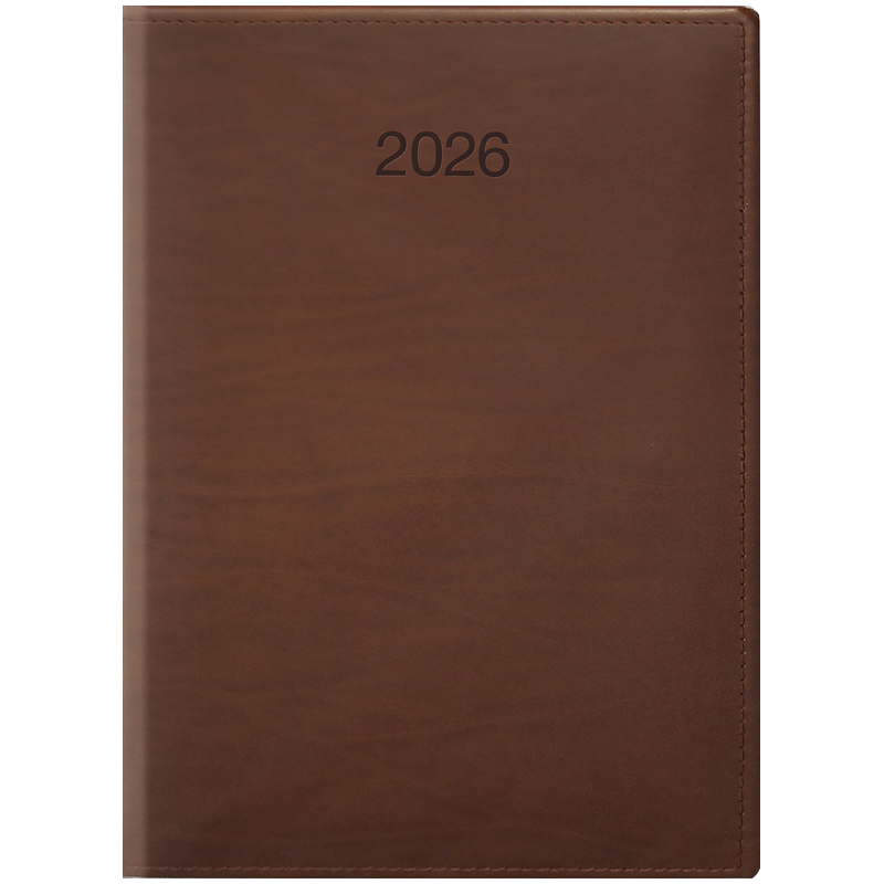 Щоденник 2026 Стандарт LaFontaine, сліпе тиснення, коньячний Brunnen - фото 2