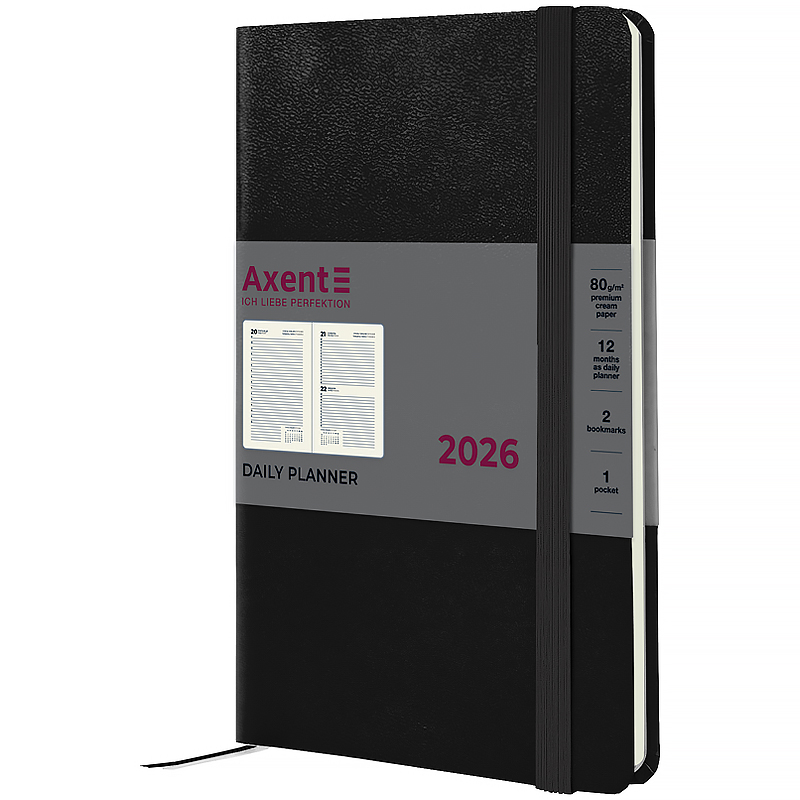 Щоденник 2026 Partner Strong, 145*210, чорний Axent - фото 4