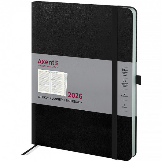 Щотижневик 2026 Grand Strong, 195*255мм, чорний Axent - фото 6