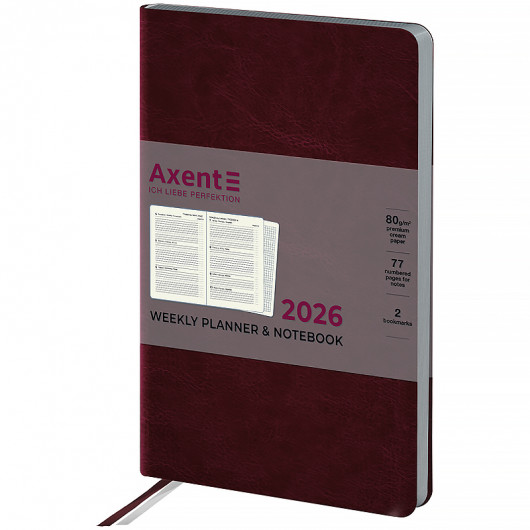 Щотижневик 2026 Partner City Soft, 125*195мм, коричневий Axent - фото 7
