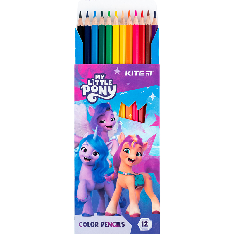 Карандаши цветные, 12 шт. Little Pony Kite - фото 3