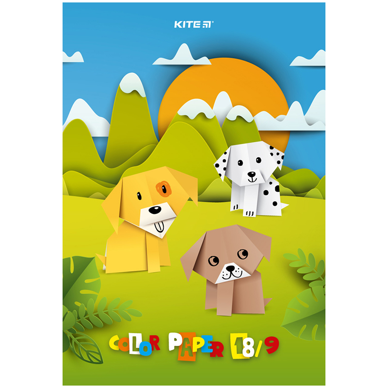 Папір кольоровий одностор.  А4 (18 арк/ 9 кол), скоба, Kite Kite - фото 3