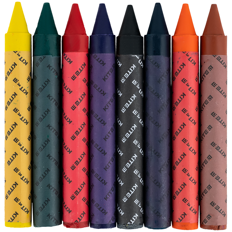 Мел восковой Jumbo, 8 цветов Classic Kite - фото 3
