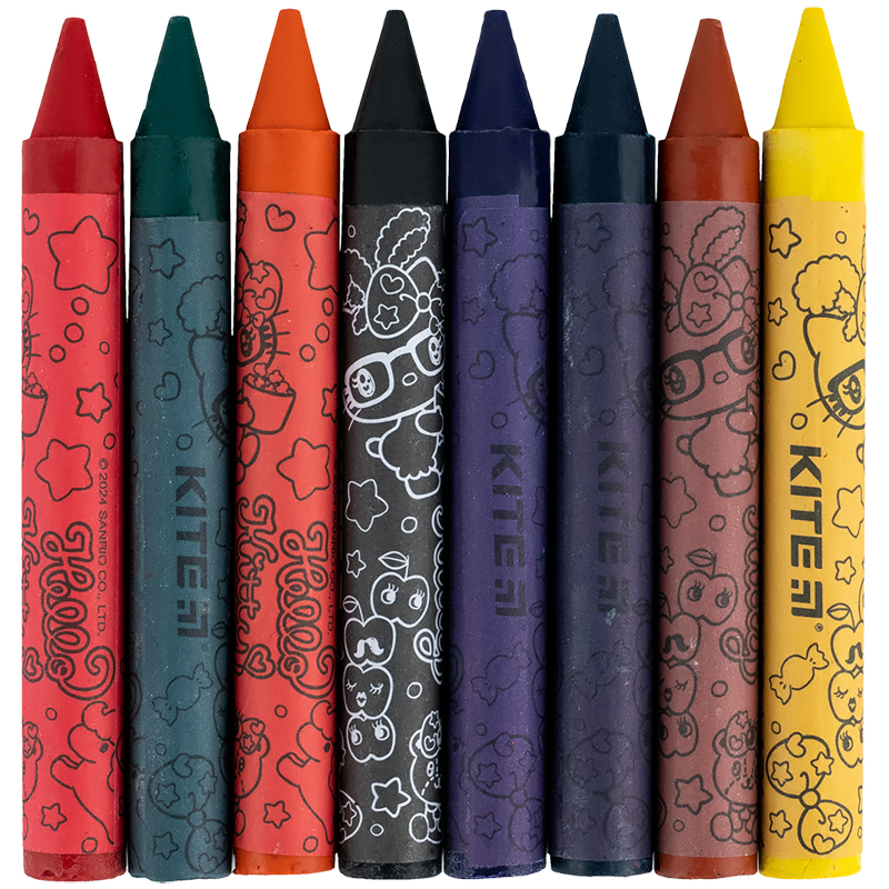 Крейда воскова Jumbo, 8 кольорів Hello Kitty Kite - фото 3