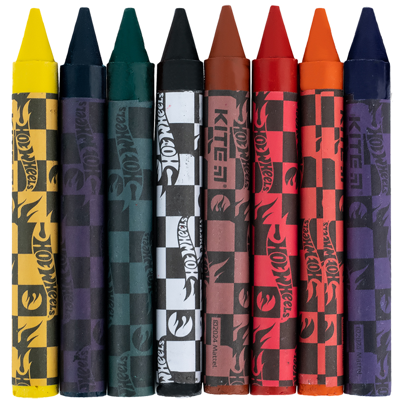 Крейда воскова Jumbo, 8 кольорів Hot Wheels Kite - фото 3