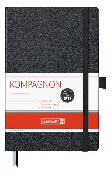 Книга записная Компаньон А5, 96л., лин., черн. Brunnen - фото 3