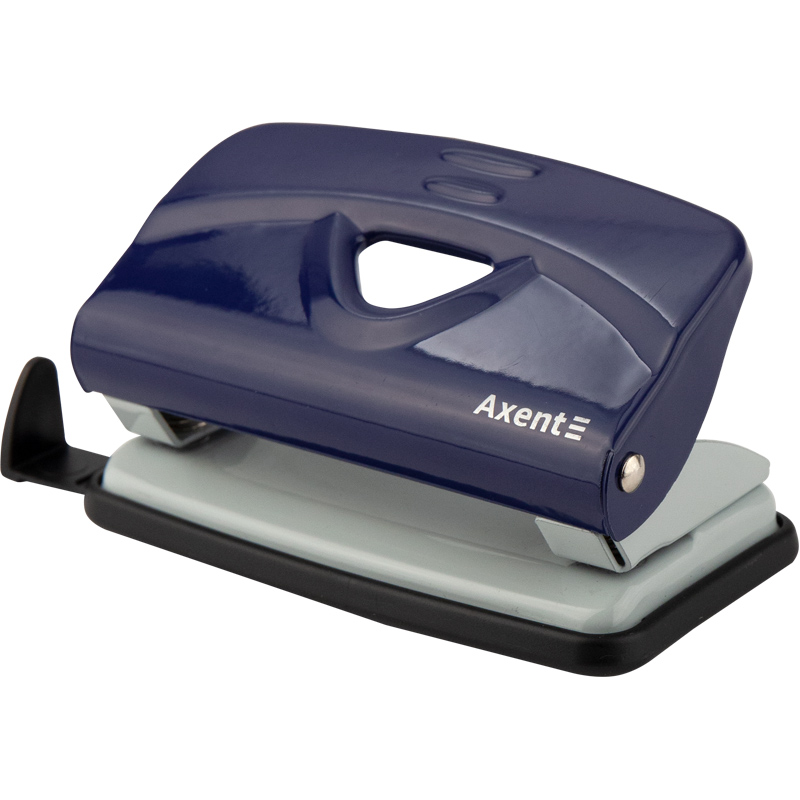 Діркопробивач на 2 отвори, до 10 аркушів Exakt-2, металевий, син. Axent - фото 3