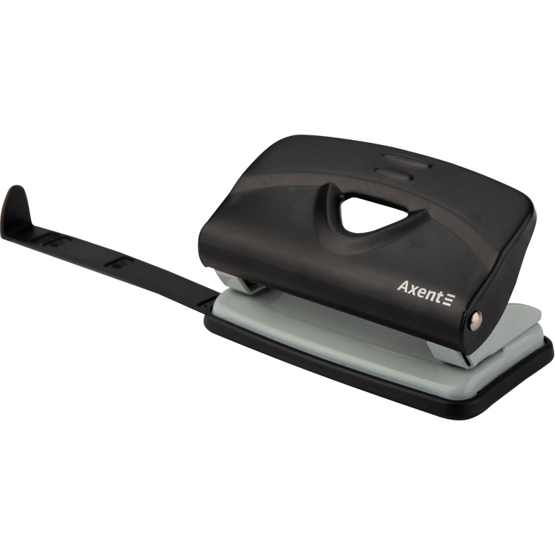 Діркопробивач на 2 отвори, до 10 аркушів Exakt-2, металевий, чорн. Axent - фото 3