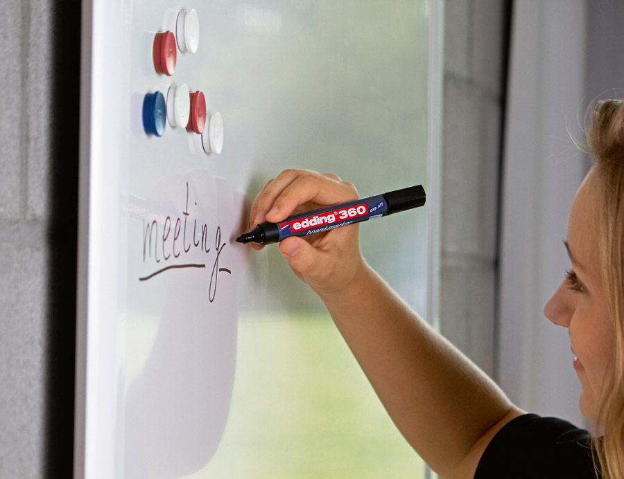 Маркер для дощок 360, кругле вістря1,5-3, червон. Edding - фото 5