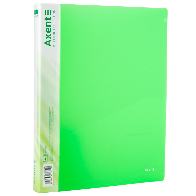 Папка на 2-х кільцах, 25мм, прозора зелена Axent - фото 2