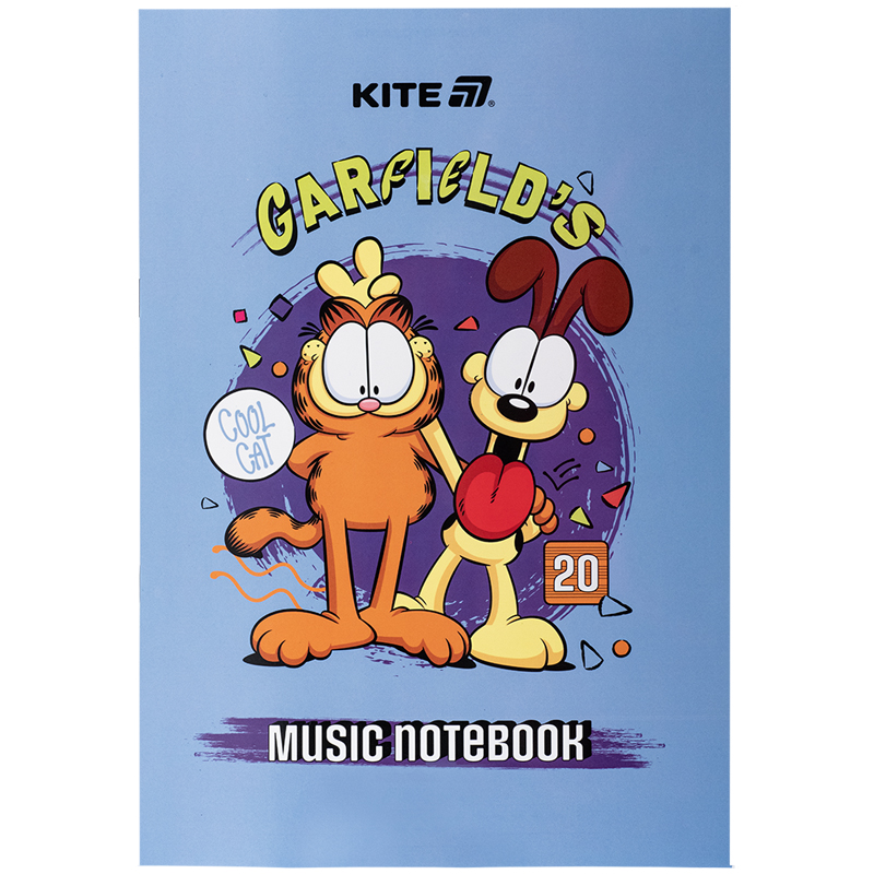 Тетрадь для нот А4, 20 л, «Garfield» Kite - фото 3