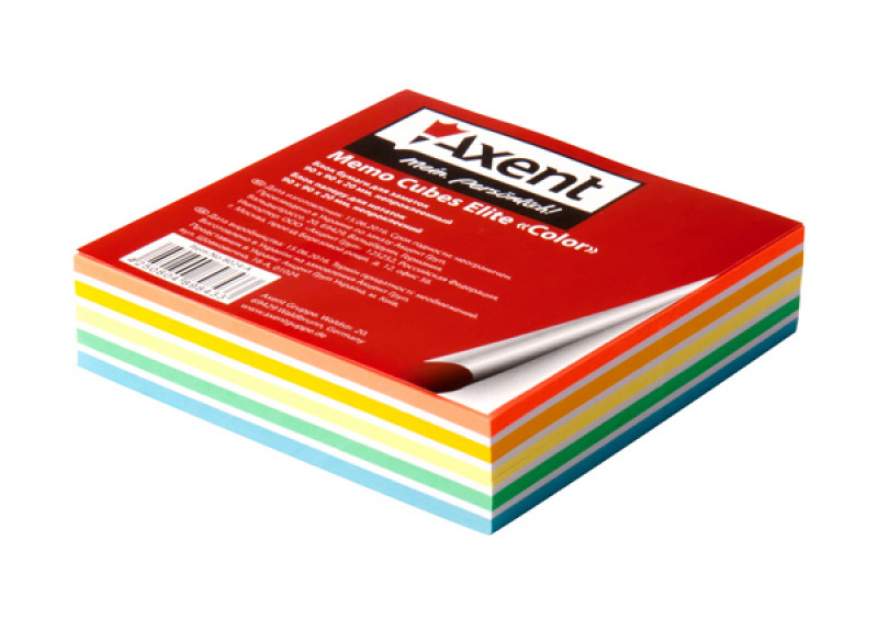 Блок для запису клеєний 90*90*20мм. Elite Color Axent - фото 3