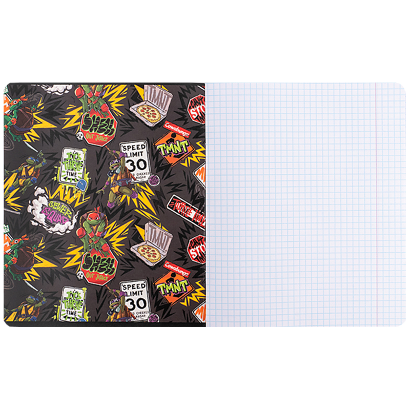 Зошит 18 арк., кл., софт тач + УФ лак, Ninja Turtles (NT24-236) Kite - фото 10