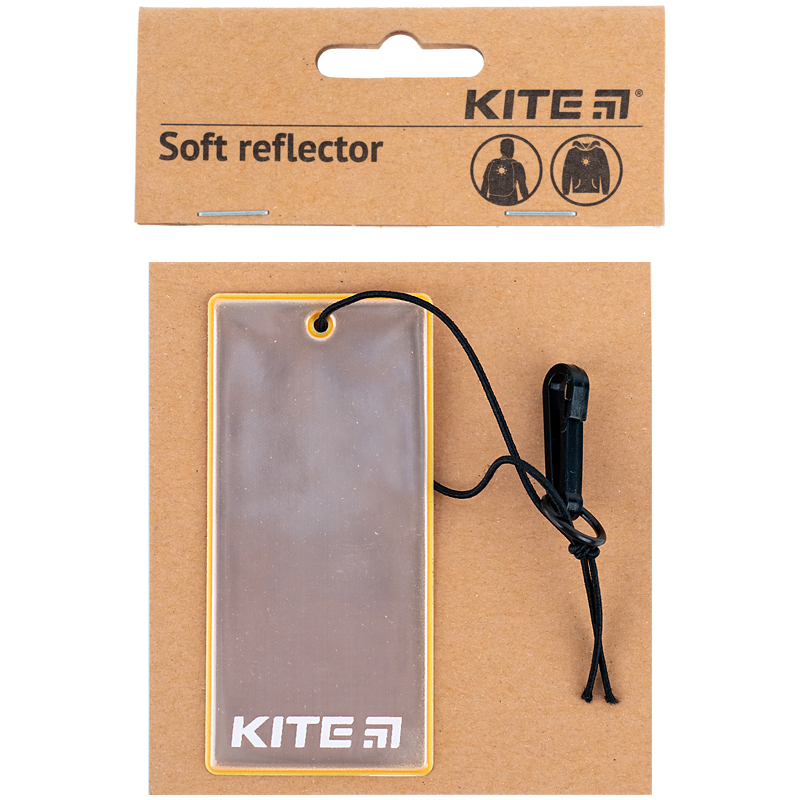 Подвеска мягкая светоотражающая, прямоугольная, персиковая Kite - фото 3