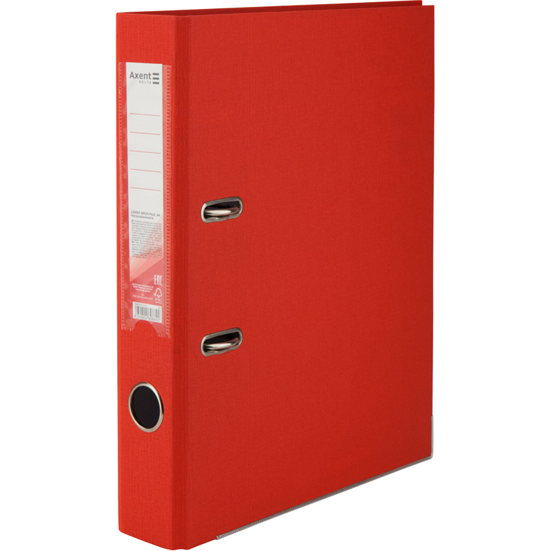 Реєстратор 5см. А4 (PP), односторонній, черв. Axent Delta - фото 3