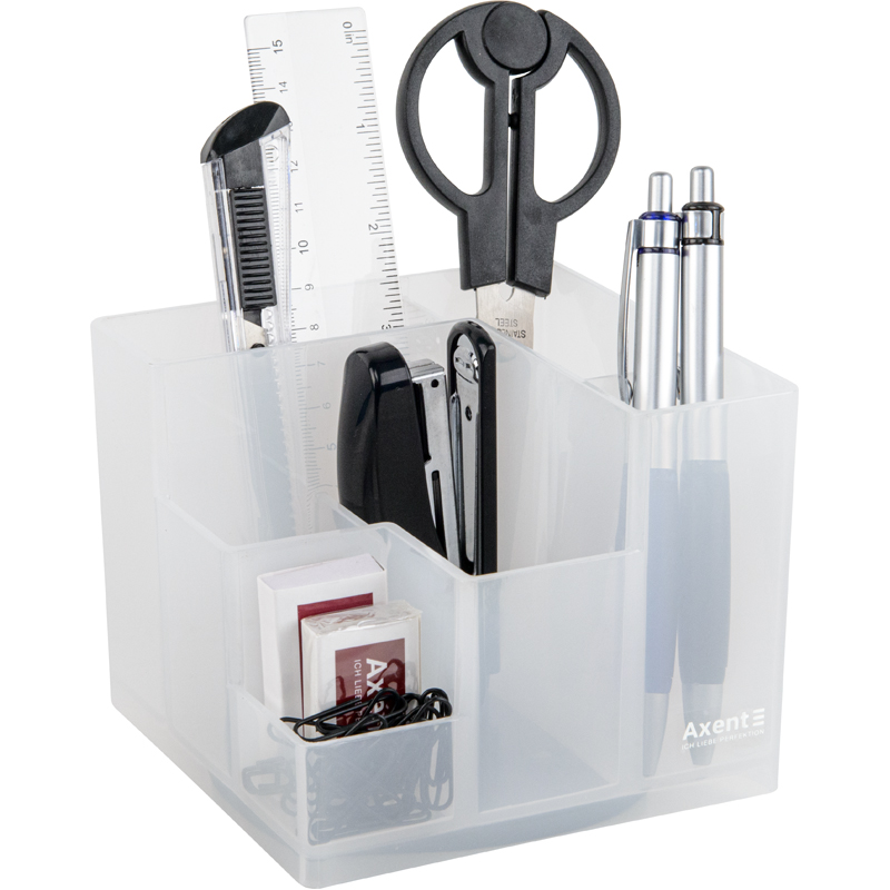 Набір настільний Cube, в коробці, білий Axent - фото 2