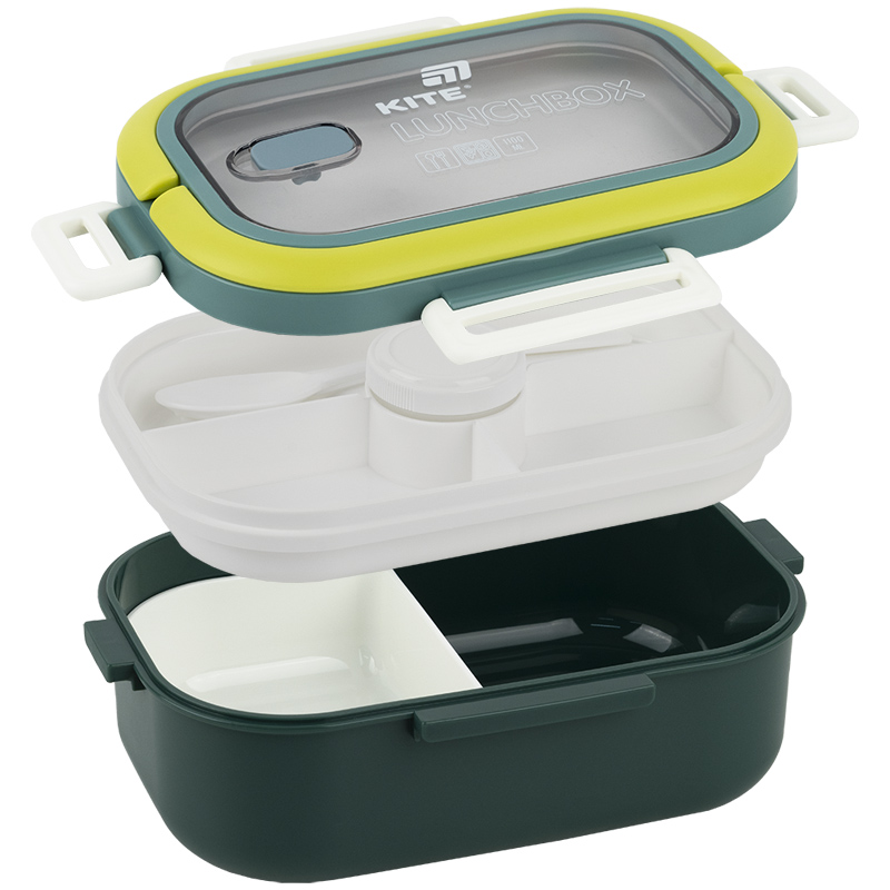 Ланчбокс с разделителем 1100 мл, зеленый (K25-1182-3) Kite - фото 5