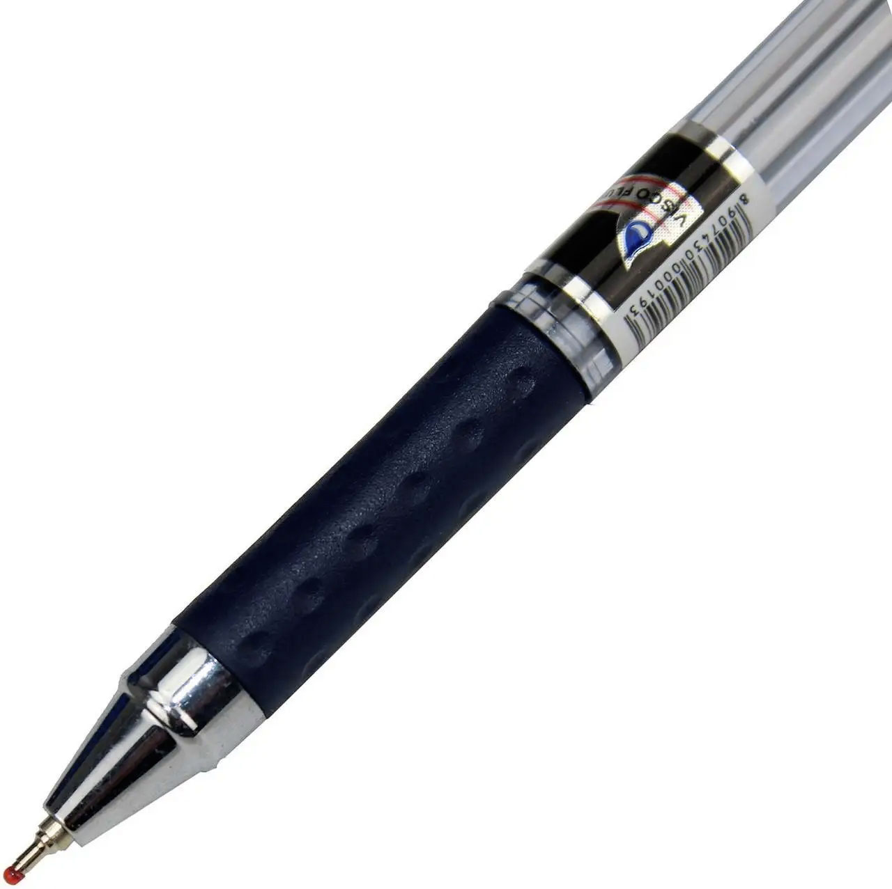 Ручка шариковая Maxflow, 0,7мм., корпус прозрачный, стержень черн. Unimax - фото 2