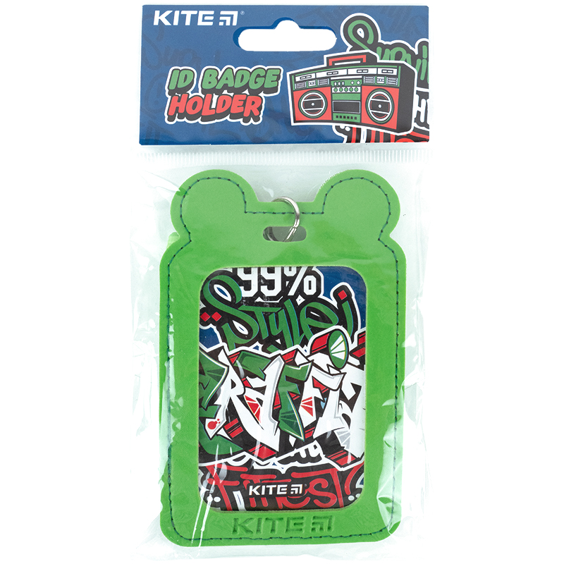 Бейдж на шнурку вертикальний, зелений Kite - фото 4