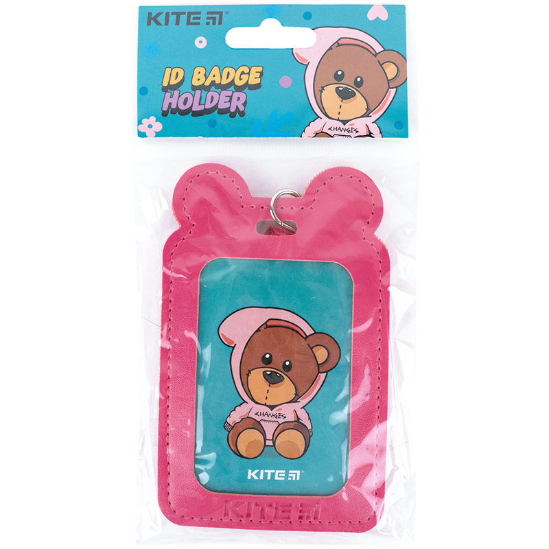 Бейдж на шнурку вертикальний, фуксія Kite - фото 4