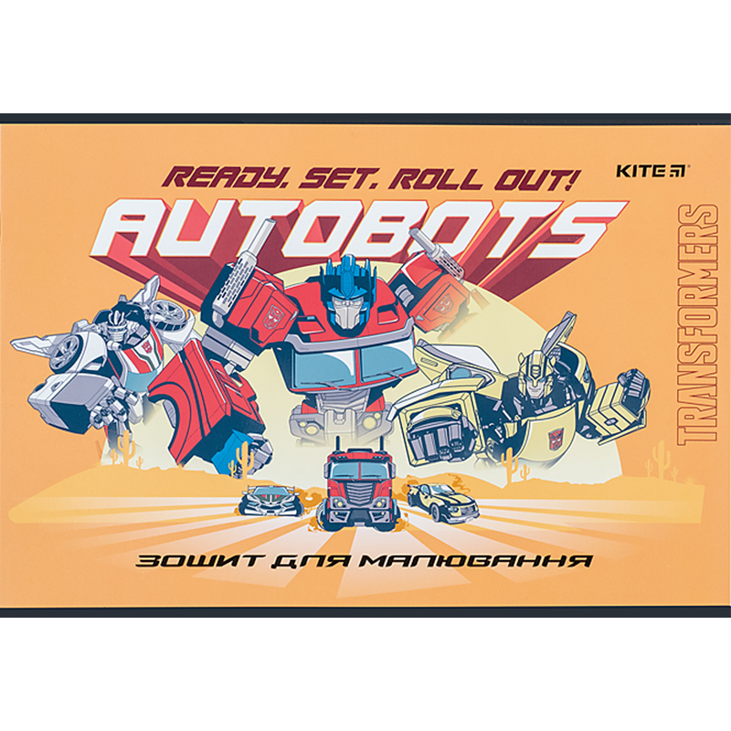 Тетрадь для рисования, 12 л., скоба, софт тач + УФ лак, «Transformers» Kite - фото 9