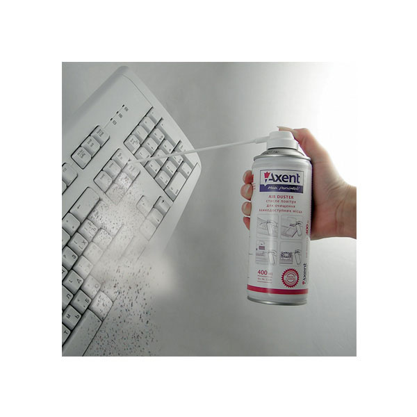 Стиснене повітря для чистки клавіатури, оргтехніки 400мл. (5306-A) Axent - фото 2
