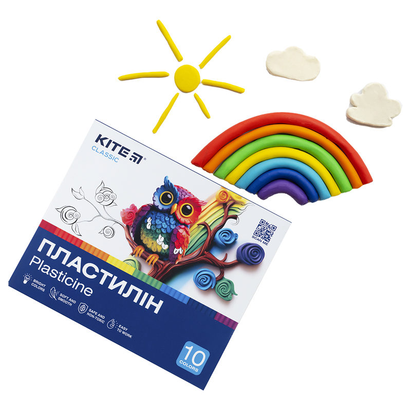Пластилин, 10 цветов, 200 г. Kite Classic Kite - фото 4