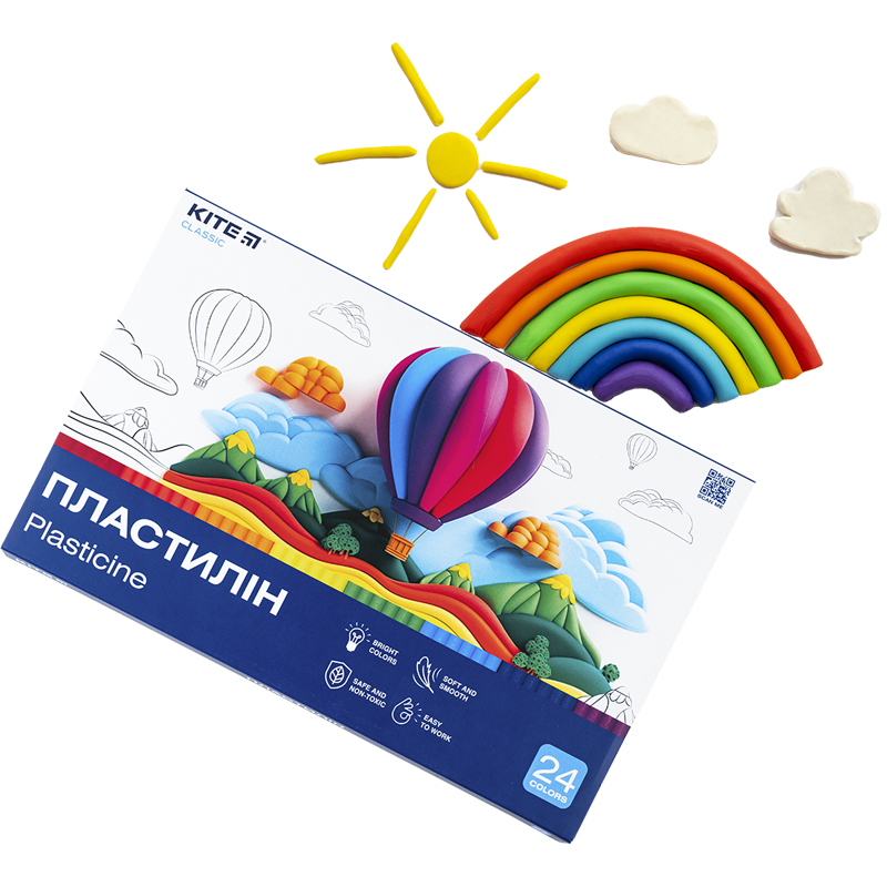 Пластилін, 24 кольори, 480 г. Kite Classic Kite - фото 4
