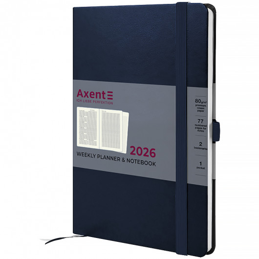 Еженедельник 2026 Prime Strong, 145*210, синий Axent - фото 4