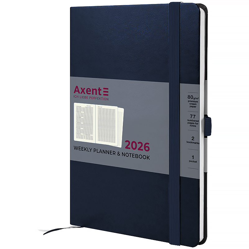 Еженедельник 2026 Prime Strong, 145*210, синий Axent - фото 4