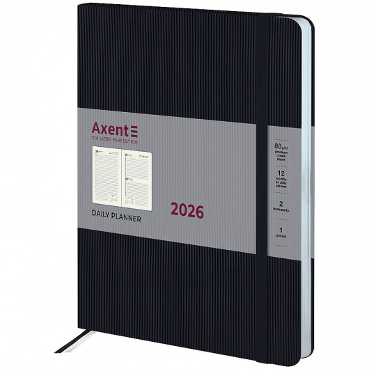 Ежедневник  2026 Grand Lines, 195*255, чёрный Axent - фото 2