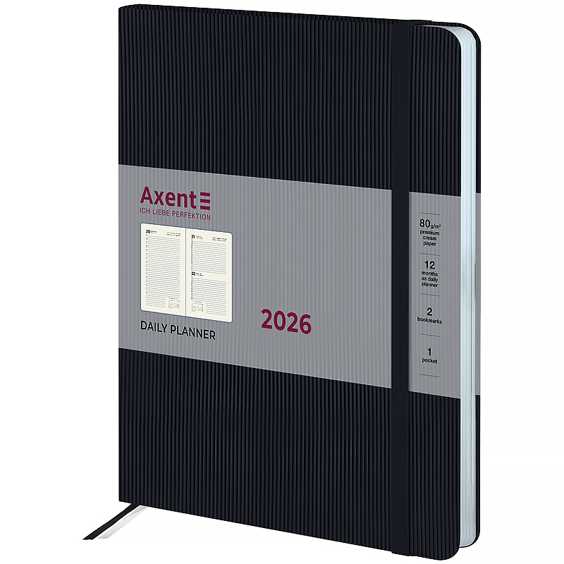 Ежедневник  2026 Grand Lines, 195*255, чёрный Axent - фото 2