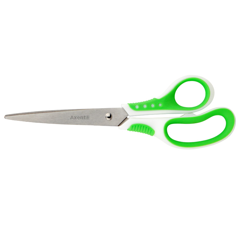 Ножницы 21см. Shell, бело-салатовые Axent - фото 3